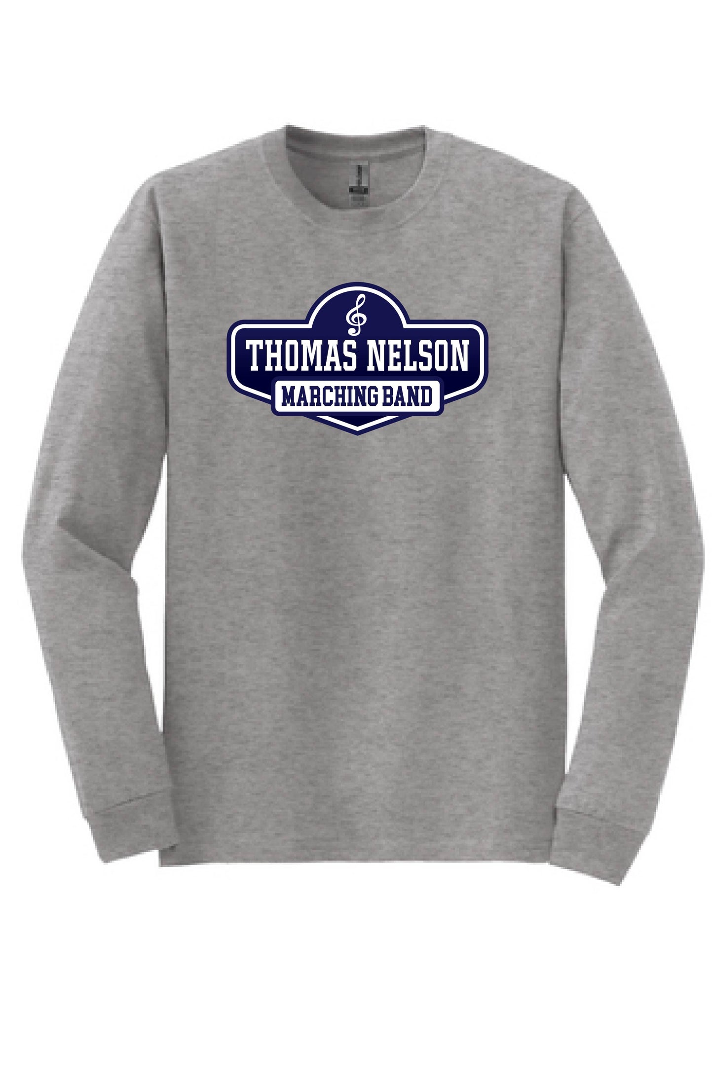 TNHS Marching Band - Grey LONG Sleeve T-Shirt