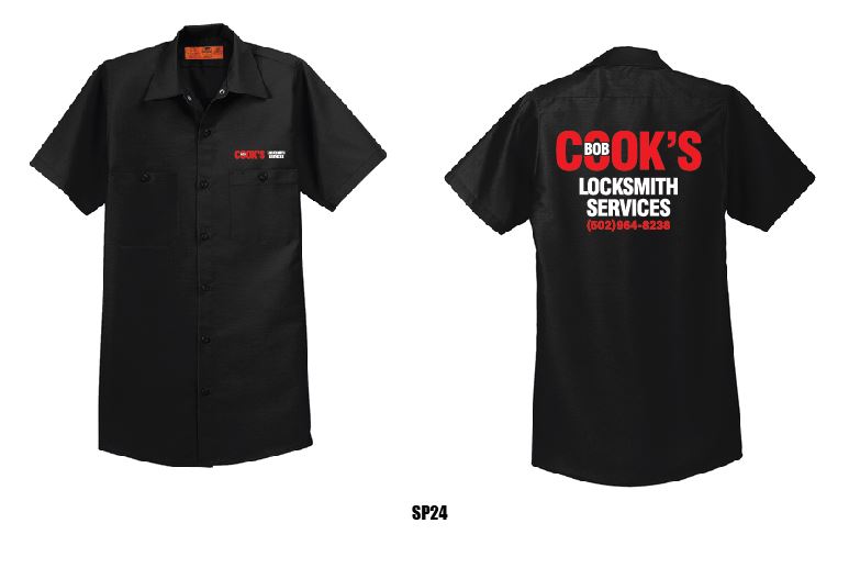 Cooks - Printed Button Up Work-Shirt