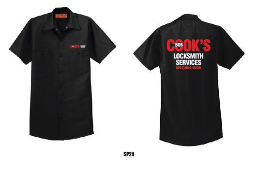 Cooks - Printed Button Up Work-Shirt