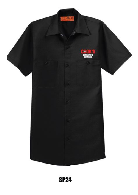 Cooks - Embroidered Button Up Work-Shirt