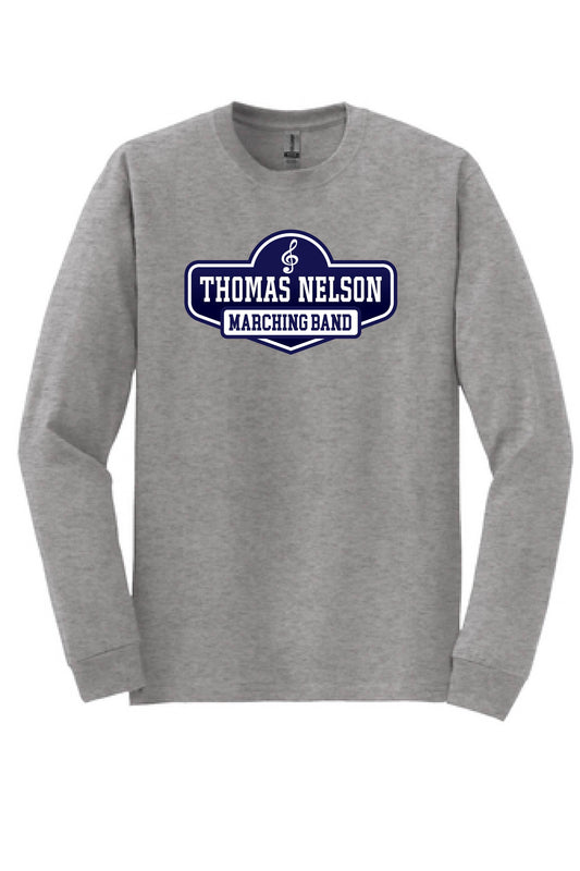 TNHS Marching Band - Grey LONG Sleeve T-Shirt